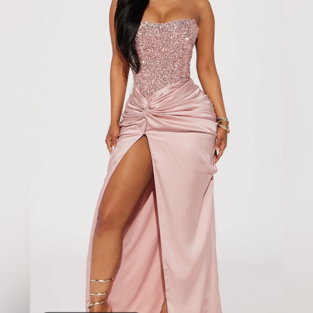 SEQUIN CORSET MAXI DRESS